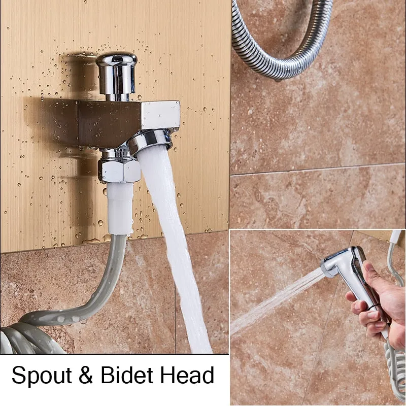 LED Light Shower Waterfall Rain Wall Shower System