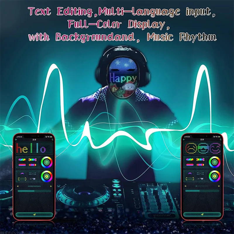 LED Mask-APP Programmable Glowing Luminous Digital Mask