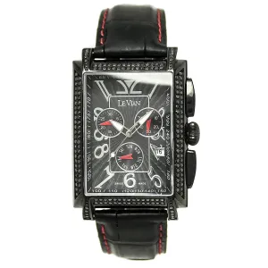 LeVian ZAG 61 Hudson Racer Midnight Collection Black Diamond Watch