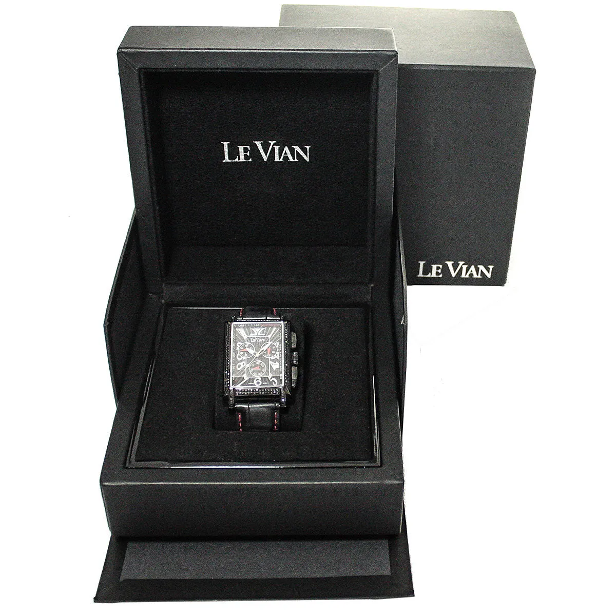 LeVian ZAG 61 Hudson Racer Midnight Collection Black Diamond Watch