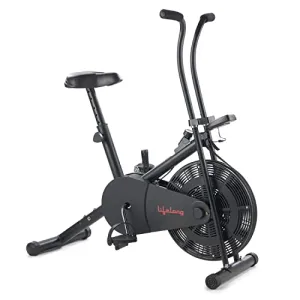 Lifelong LLEB101 Air Bike, Stationary Handle for Cardio Training, Weight Loss and Workout at Home (6 Month Warranty, Free Home Installation, Black)