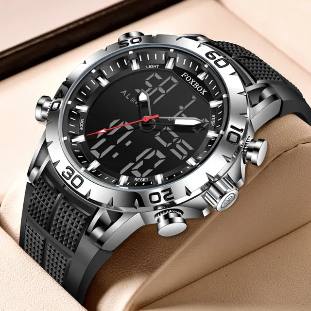 LIGE  Military Sport Silicone Wrist Watch