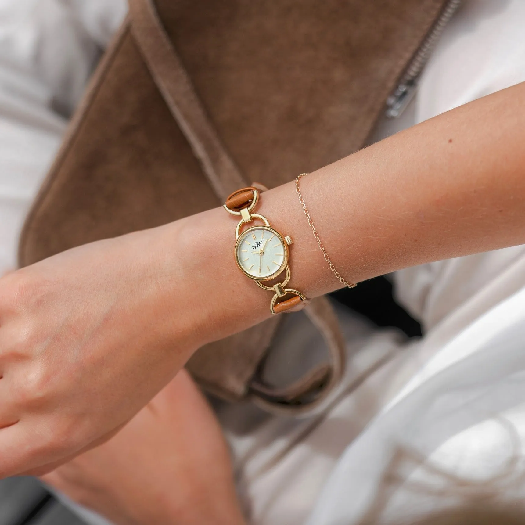 Link GD Sandy - Gold Case, Champagne Gold Dial, Light Brown Leather Strap