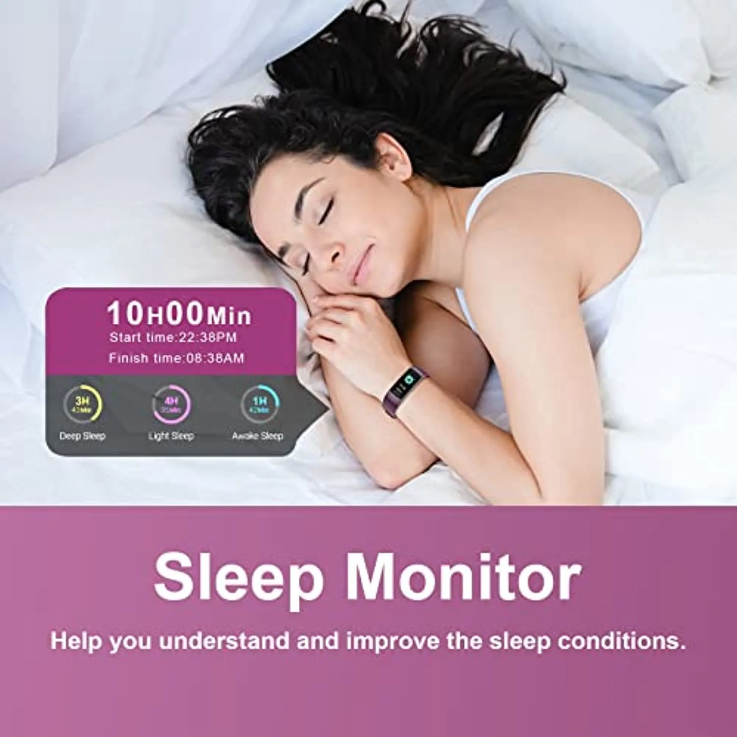 LIVIKEY Fitness Tracker, Activity Tracker with Heart Rate Monitor & Sleep Monitoring, IP68 Waterproof Pedometer, Calorie Counter, Health Fitness Watch for Sports Workout, Step Tracker for Women Men