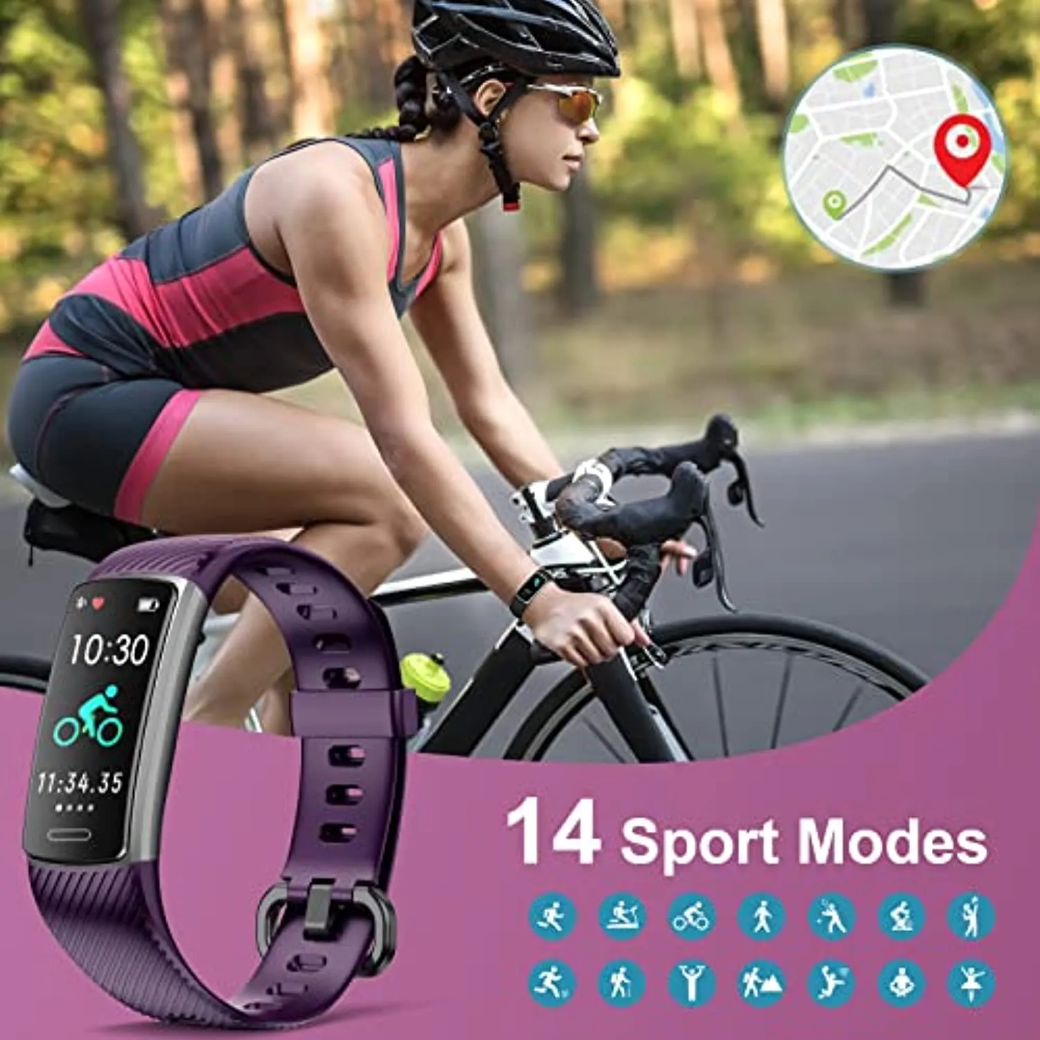 LIVIKEY Fitness Tracker, Activity Tracker with Heart Rate Monitor & Sleep Monitoring, IP68 Waterproof Pedometer, Calorie Counter, Health Fitness Watch for Sports Workout, Step Tracker for Women Men