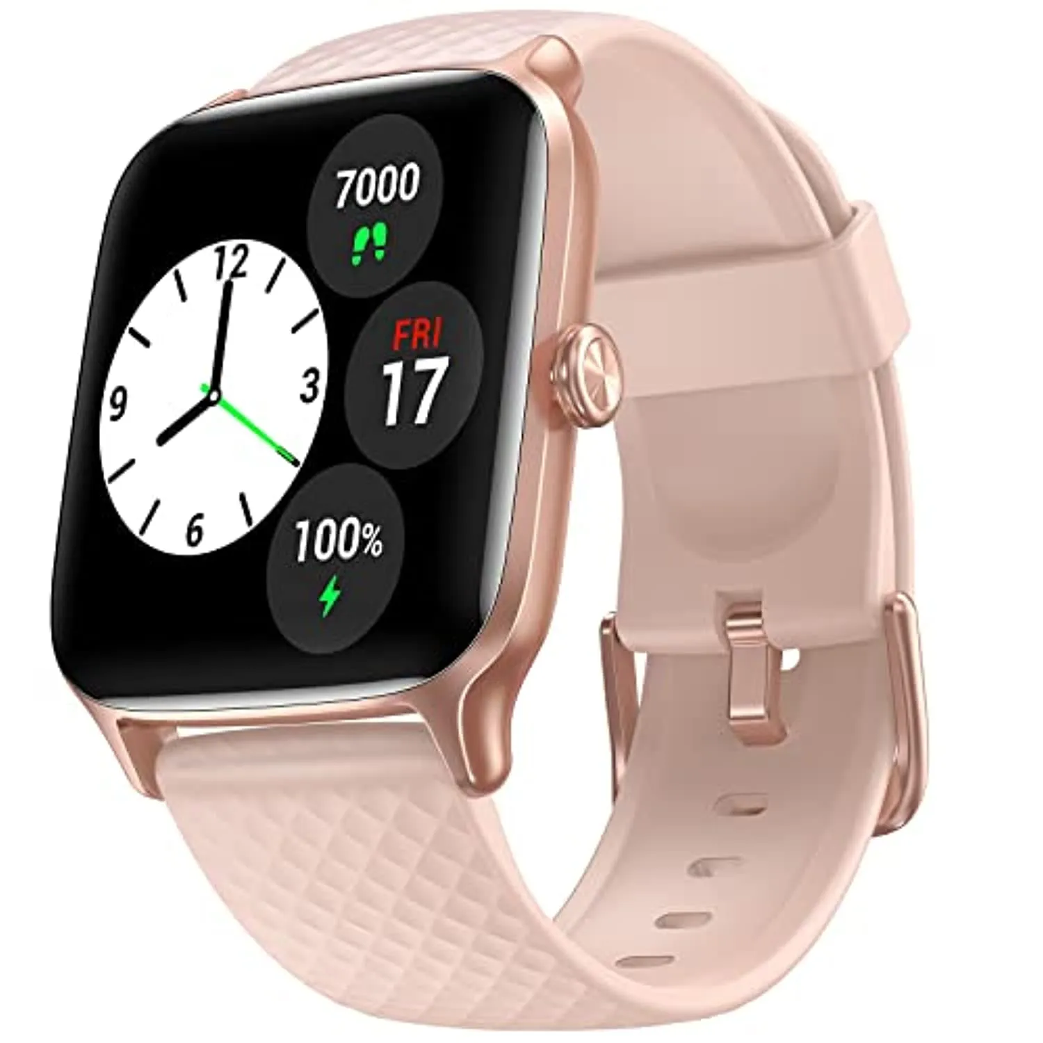 Livikey Smart Watch with Heart Rate Monitor, SpO2 and Sleep Tracking, Fitness Watch 5ATM Waterproof with Pedometer for Women Men, Pink