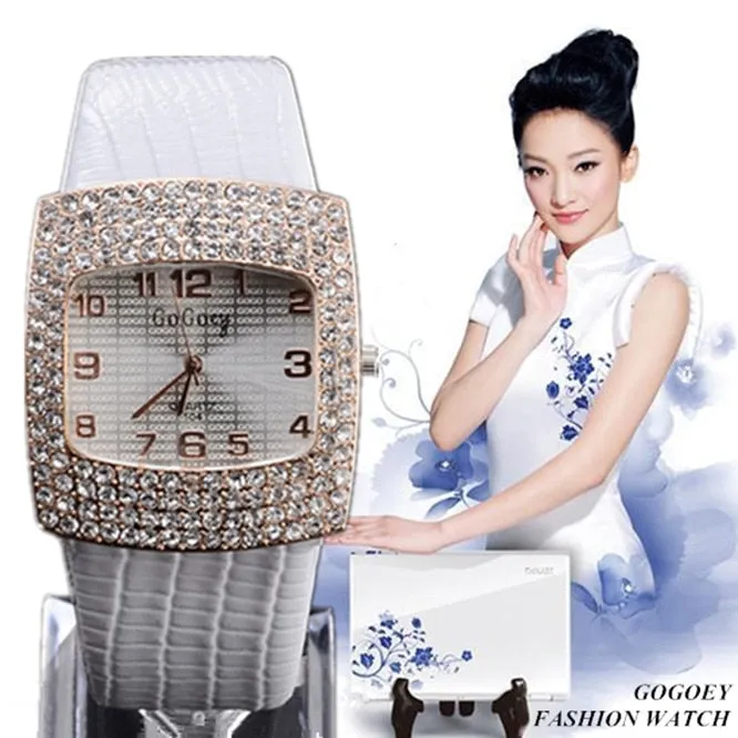 Liza Pearl Crystal Analog Rhinestone Luxury Watch
