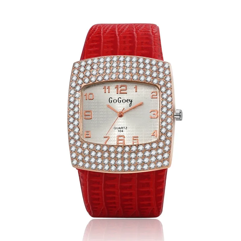 Liza Pearl Crystal Analog Rhinestone Luxury Watch