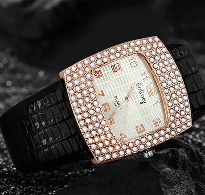Liza Pearl Crystal Analog Rhinestone Luxury Watch