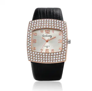 Liza Pearl Crystal Analog Rhinestone Luxury Watch