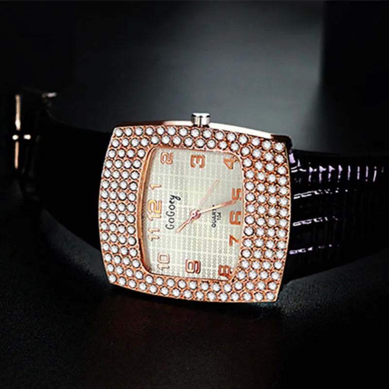 Liza Pearl Crystal Analog Rhinestone Luxury Watch