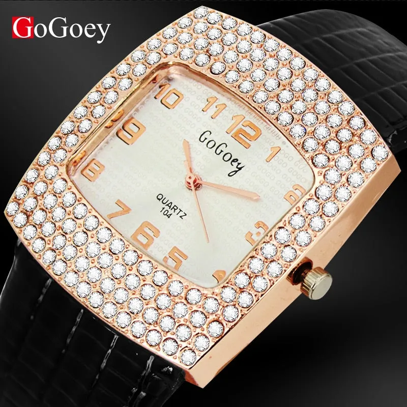 Liza Pearl Crystal Analog Rhinestone Luxury Watch
