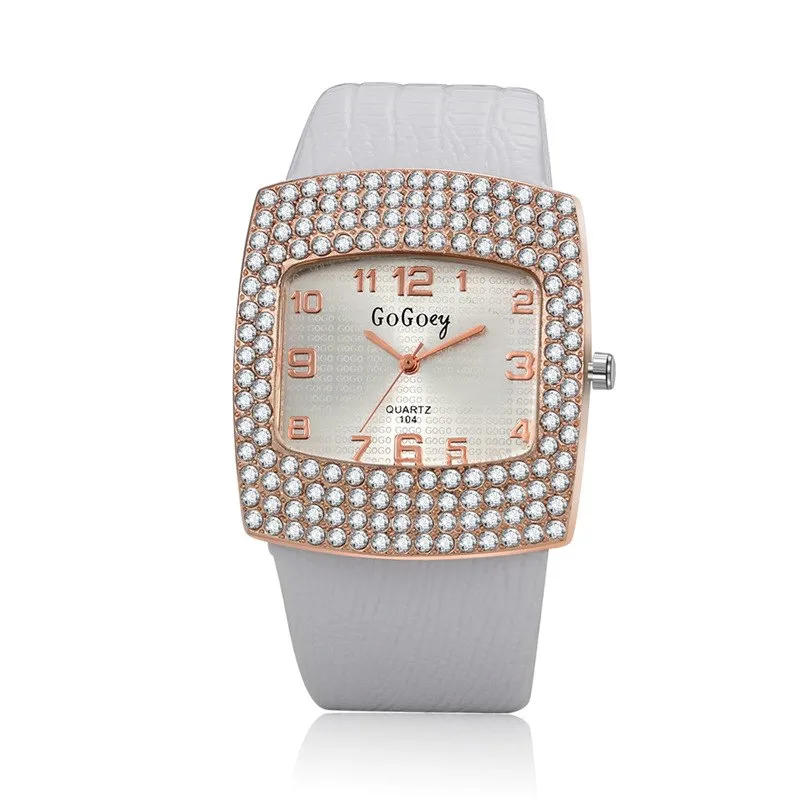 Liza Pearl Crystal Analog Rhinestone Luxury Watch