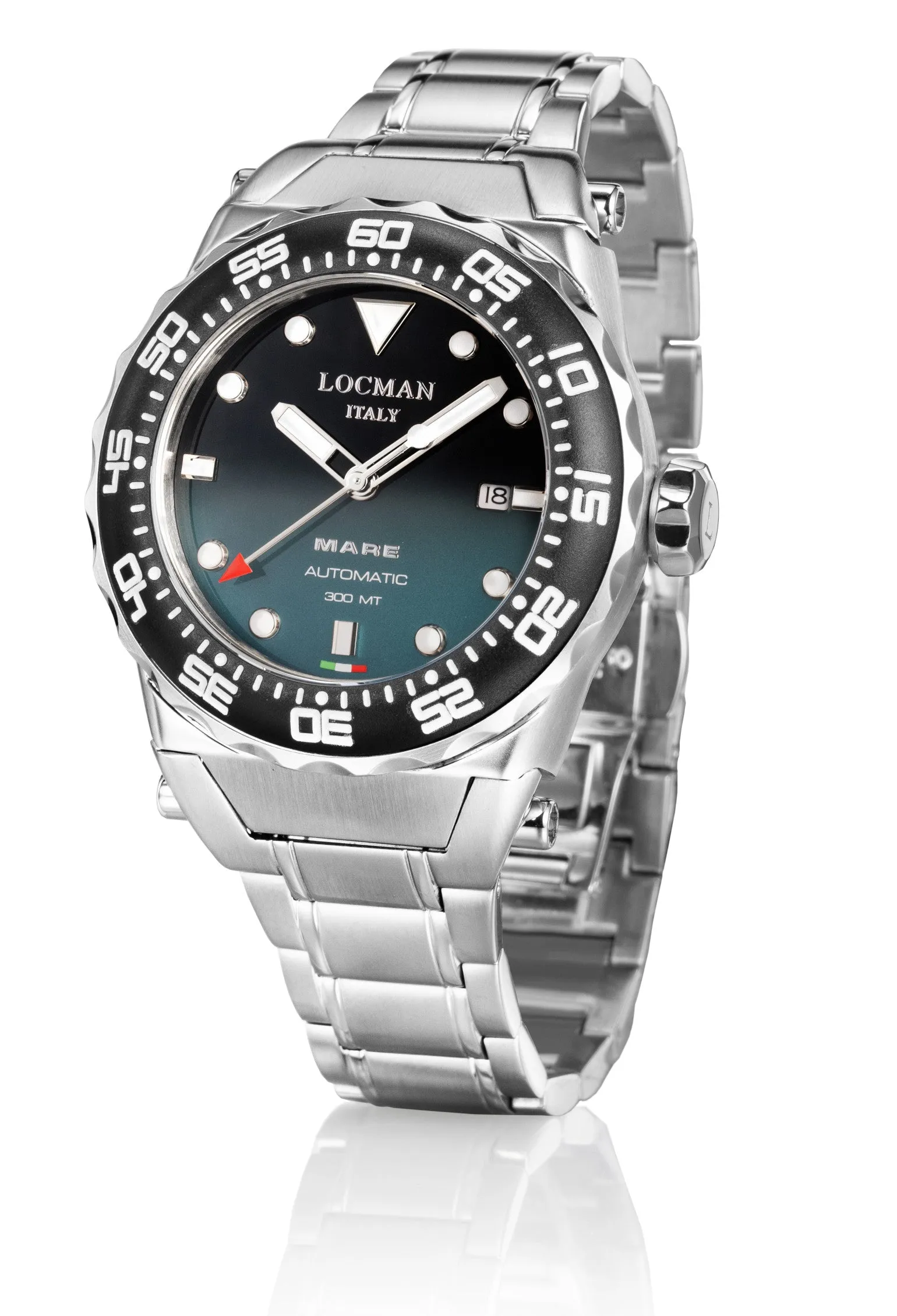 Locman Three Hands Stainless Steel and Titanium Watch