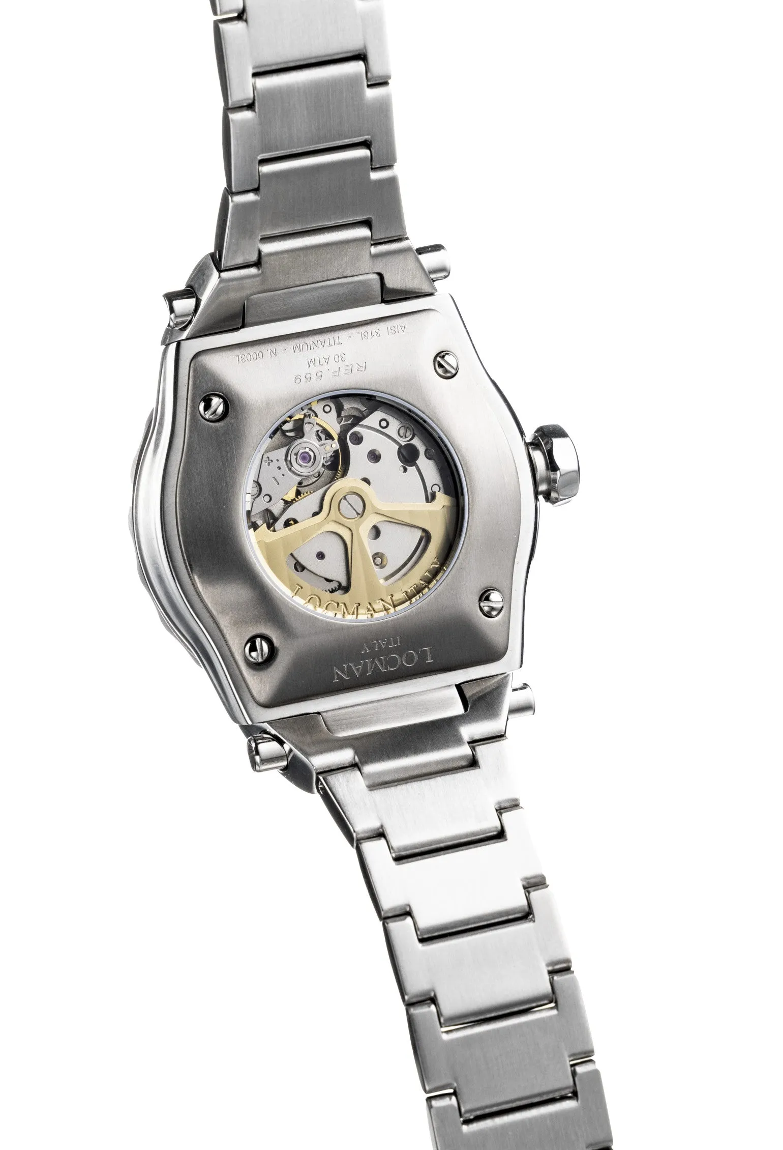 Locman Three Hands Stainless Steel and Titanium Watch