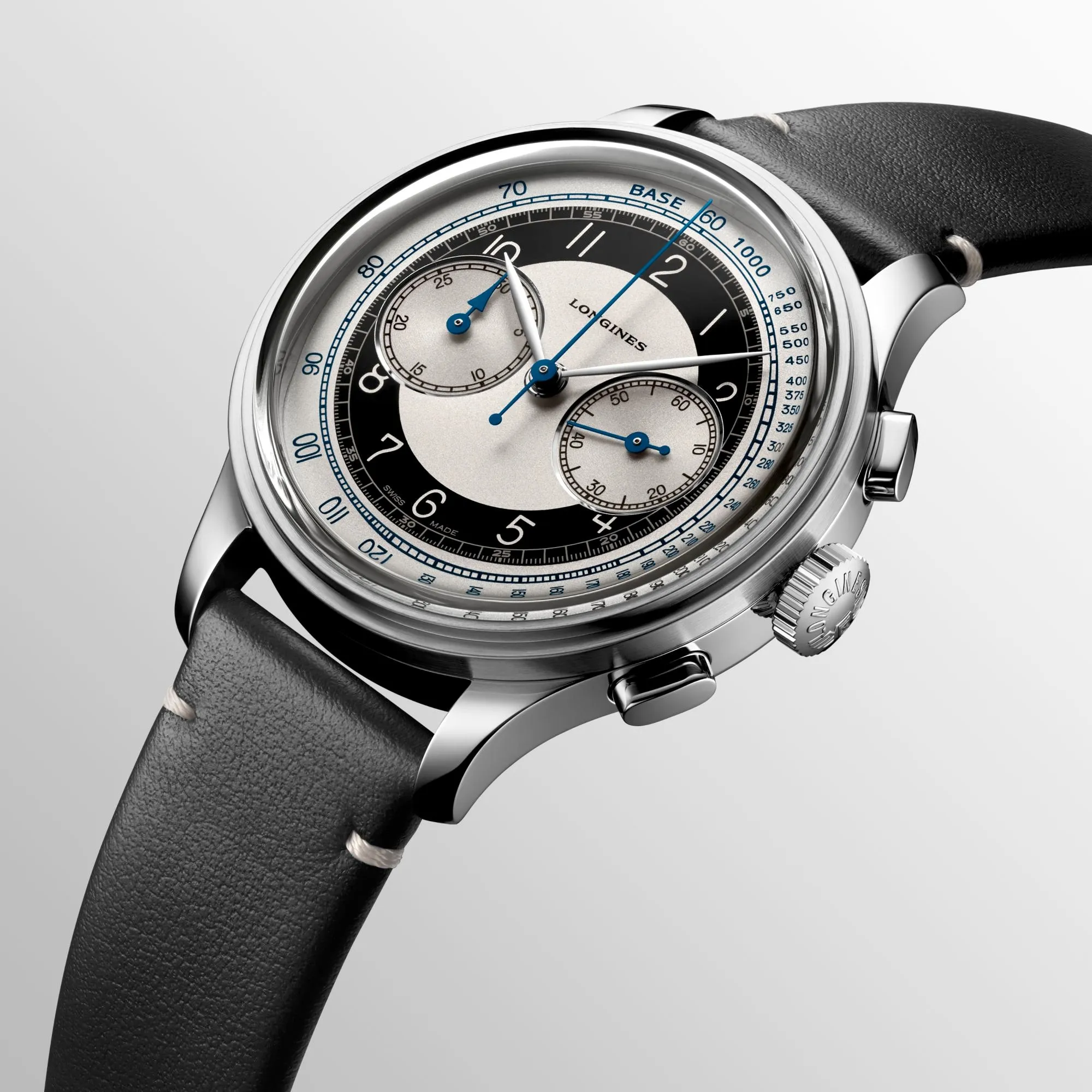 Longines Heritage 40MM Classic Chronograph Black White Tuxedo Watch L28304930