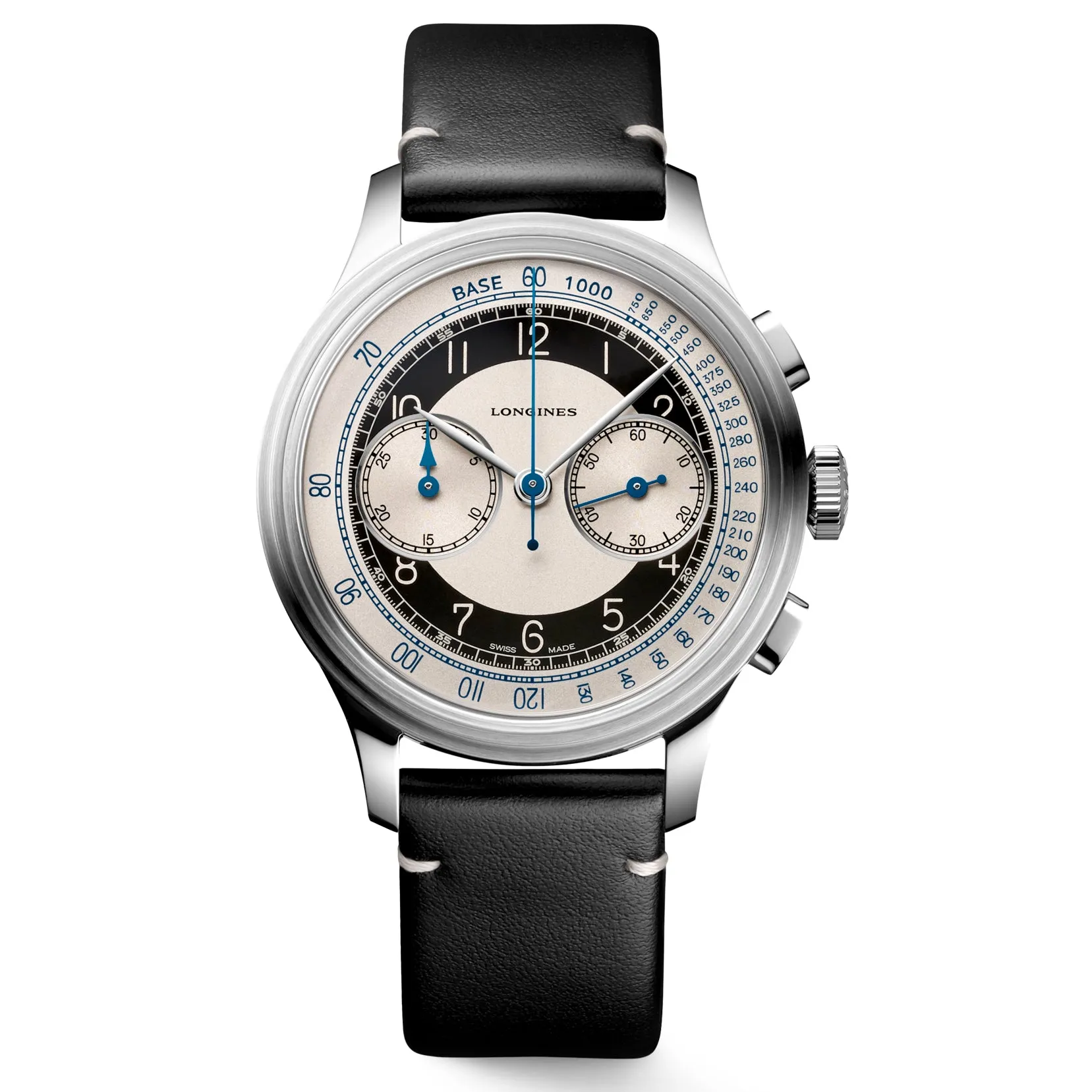 Longines Heritage 40MM Classic Chronograph Black White Tuxedo Watch L28304930