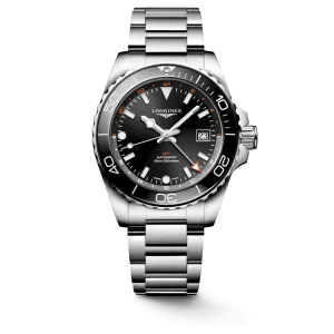 Longines HydroConquest GMT 41mm Black Dial Steel Men's Watch L37904566