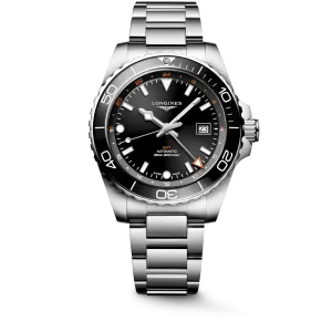 Longines HydroConquest GMT 43mm Black Dial Steel Men's Watch L38904566