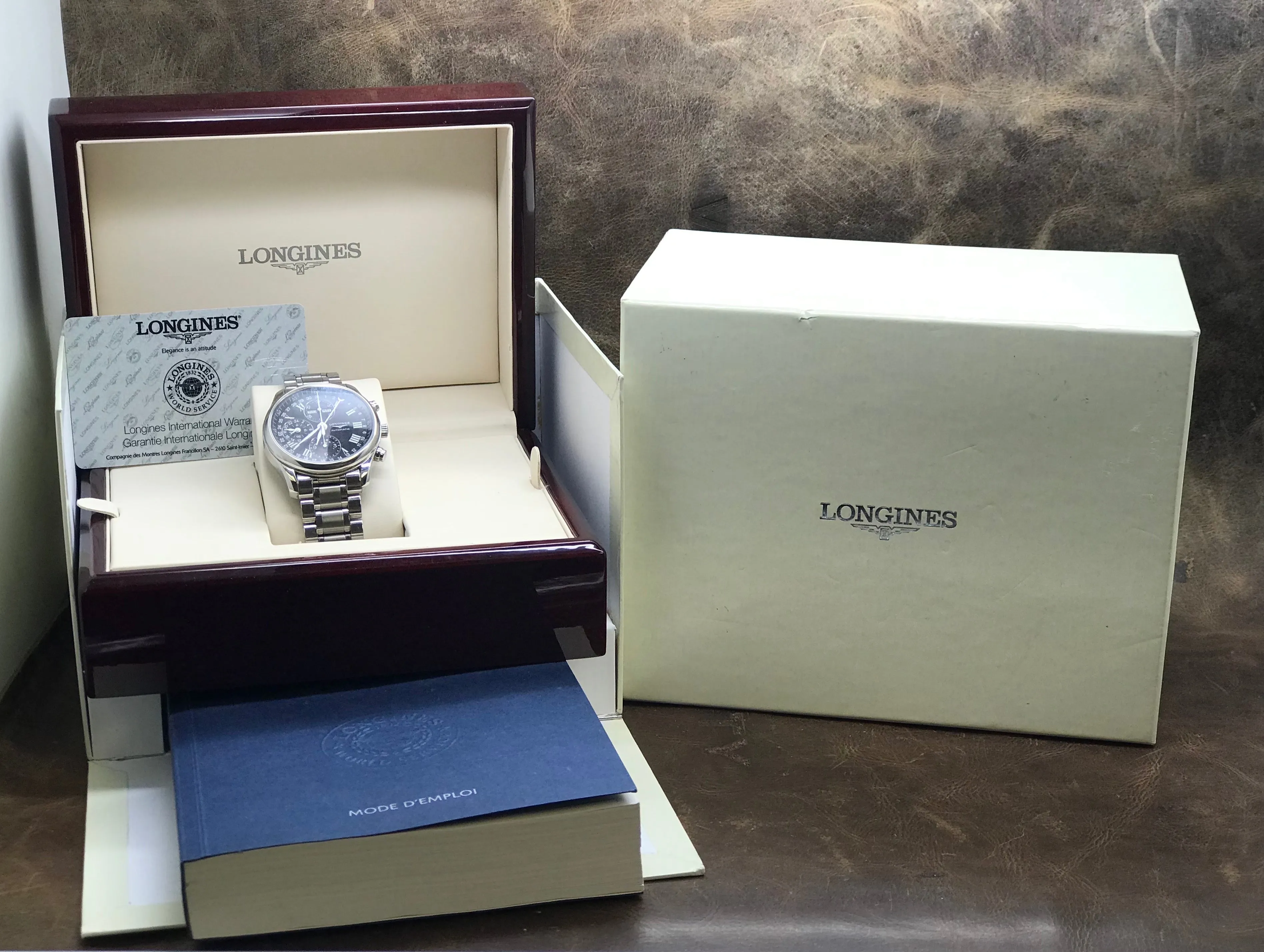 Longines Master Collection Moonphase L2.673.4.51 Black Dial Automatic Men's Watch