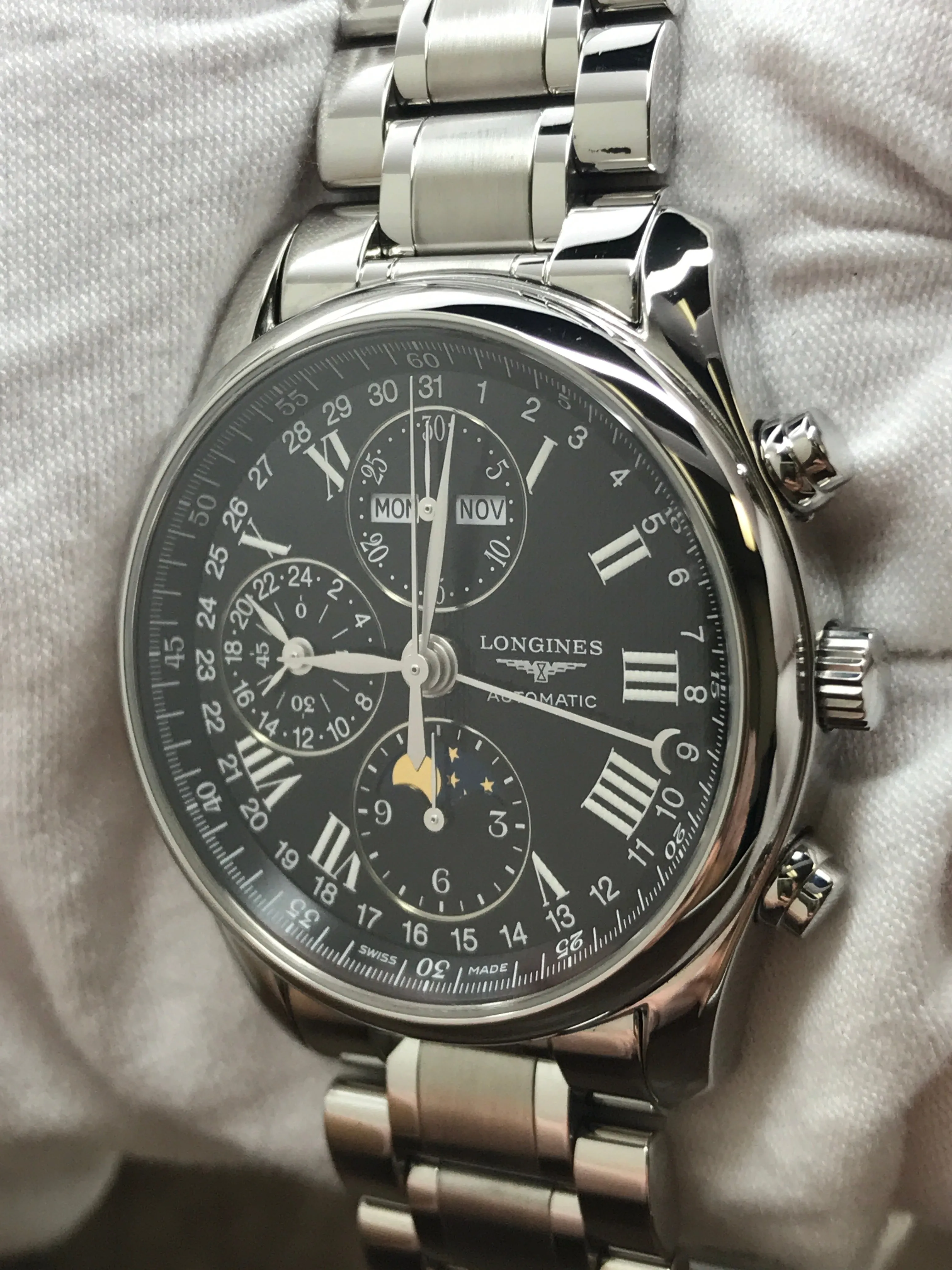 Longines Master Collection Moonphase L2.673.4.51 Black Dial Automatic Men's Watch