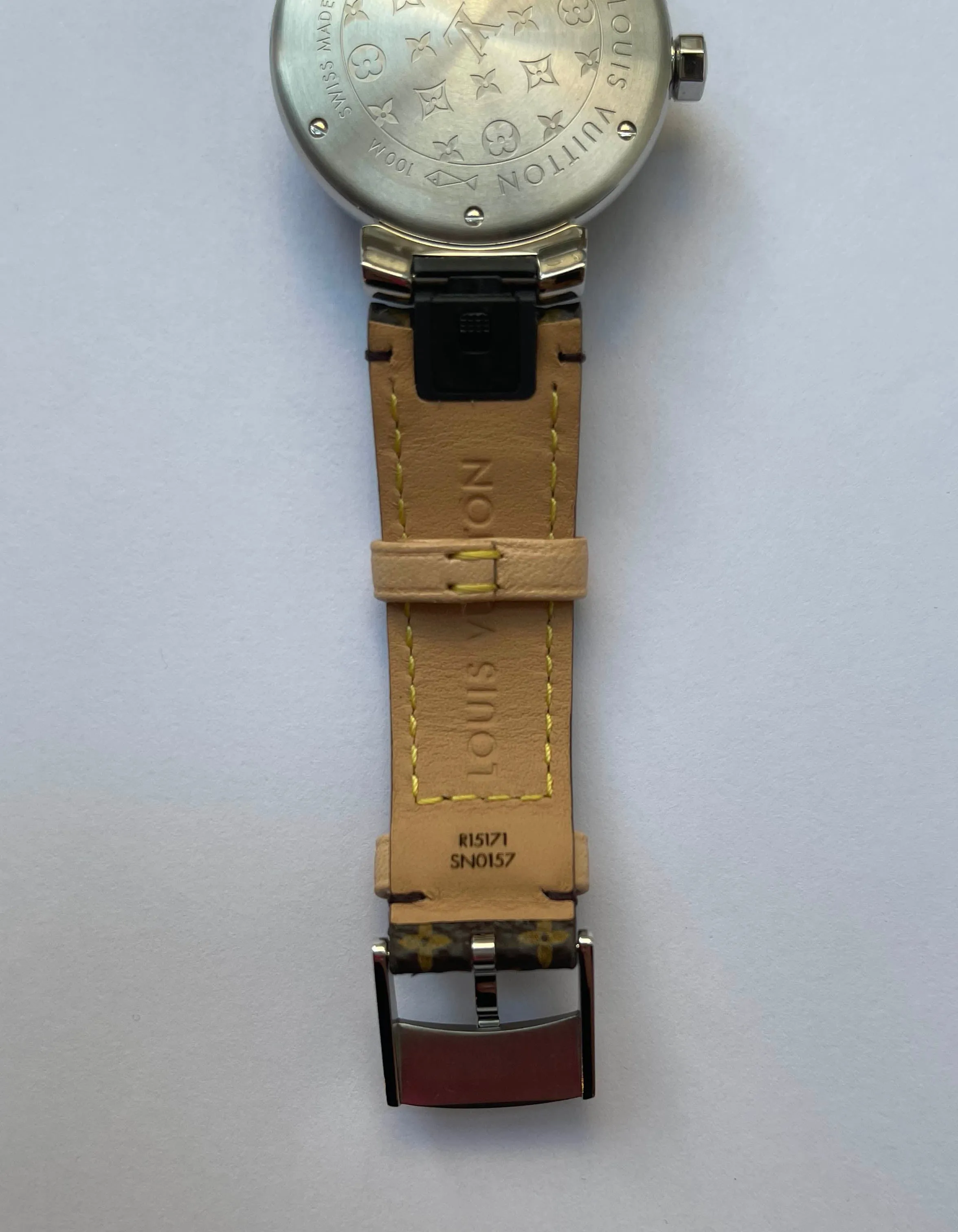 Louis Vuitton Monogram Tambour Brun 28mm Quartz Watch