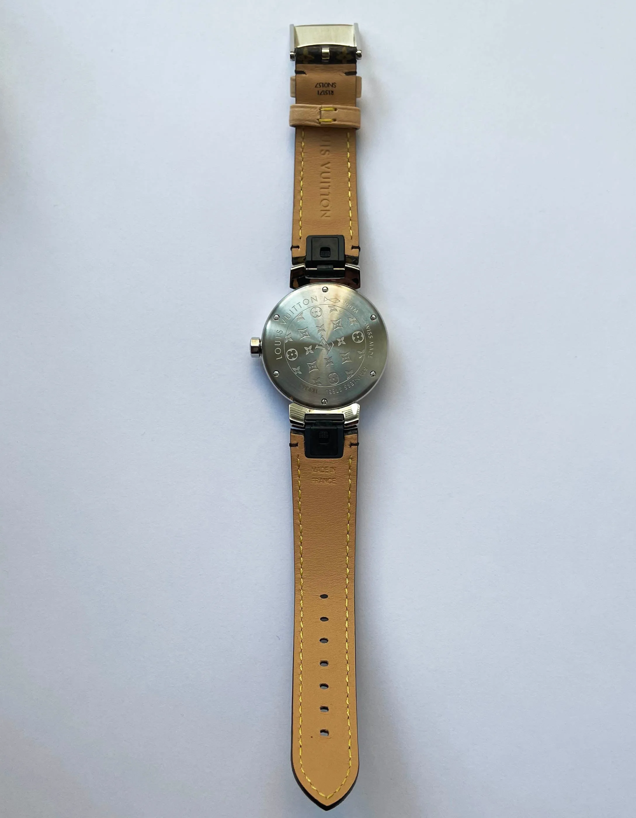 Louis Vuitton Monogram Tambour Brun 28mm Quartz Watch