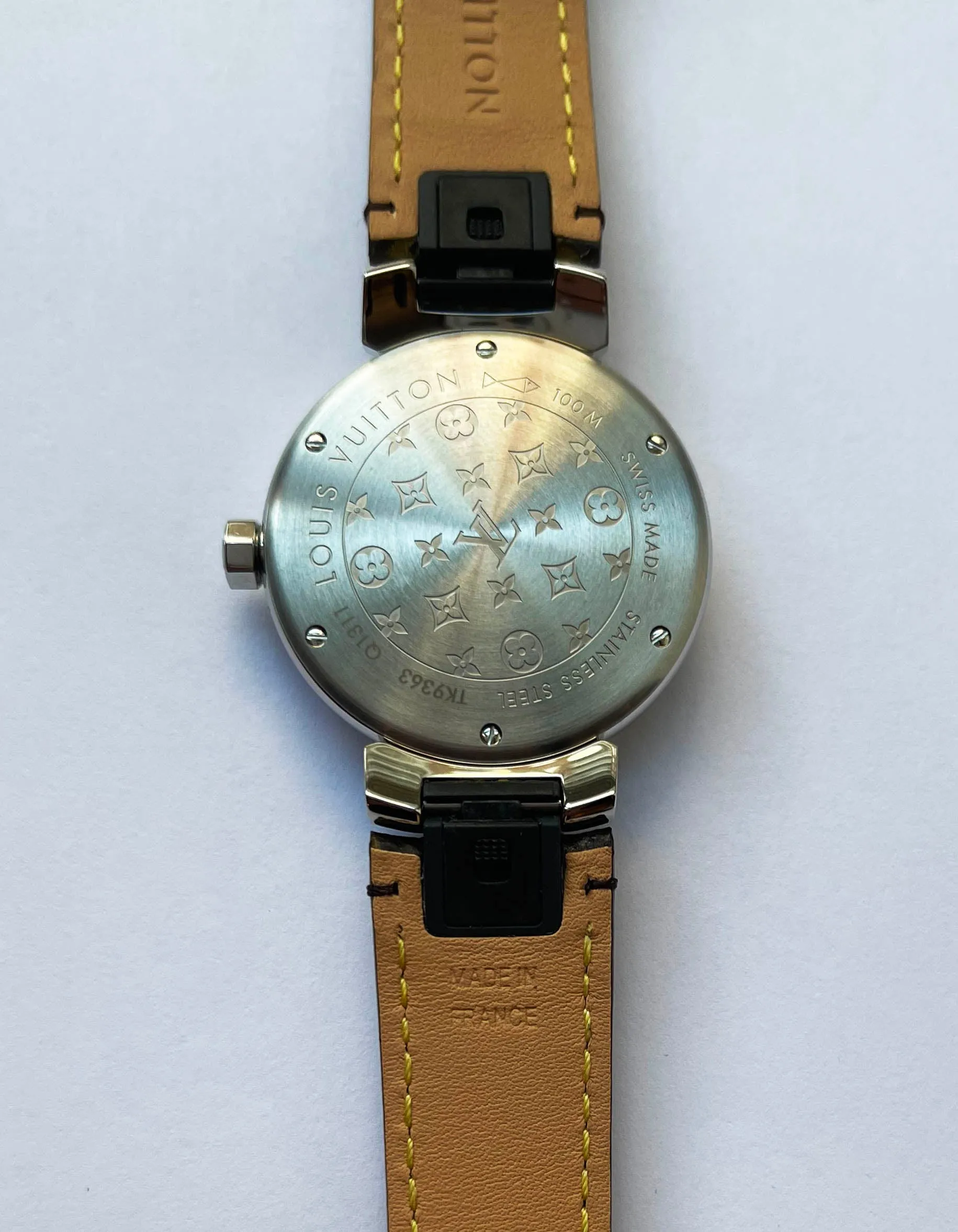 Louis Vuitton Monogram Tambour Brun 28mm Quartz Watch