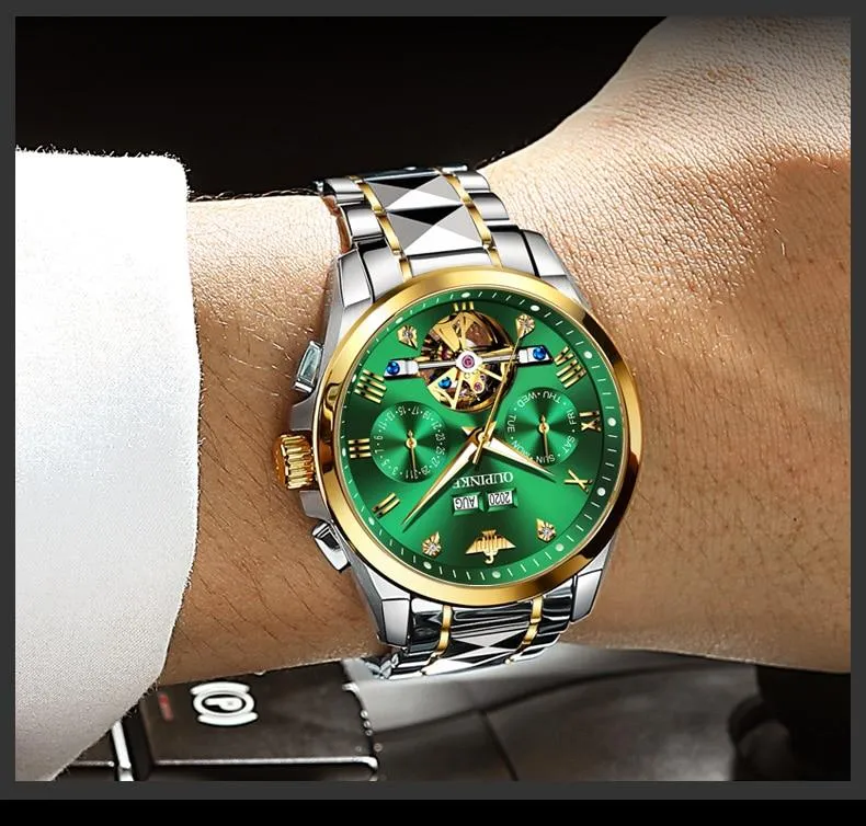 Luxury Automatic Sapphire Tungsten steel Green Watch