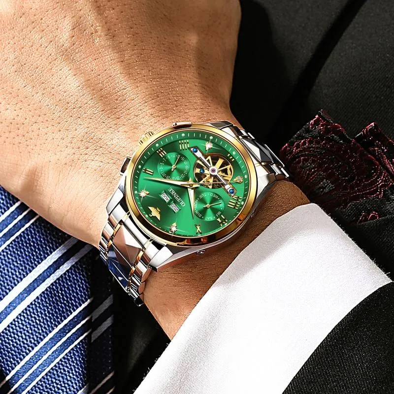 Luxury Automatic Sapphire Tungsten steel Green Watch