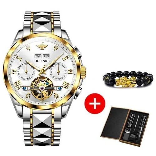 Luxury Automatic Sapphire Tungsten steel Green Watch