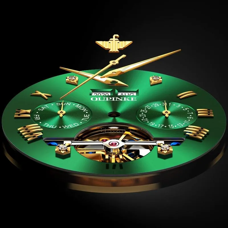 Luxury Automatic Sapphire Tungsten steel Green Watch