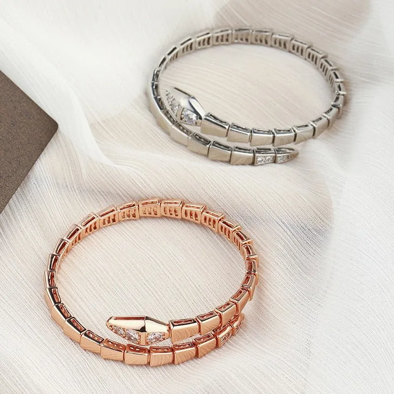 Luxury Bracelet Spring Snake Bone Women Jewelry