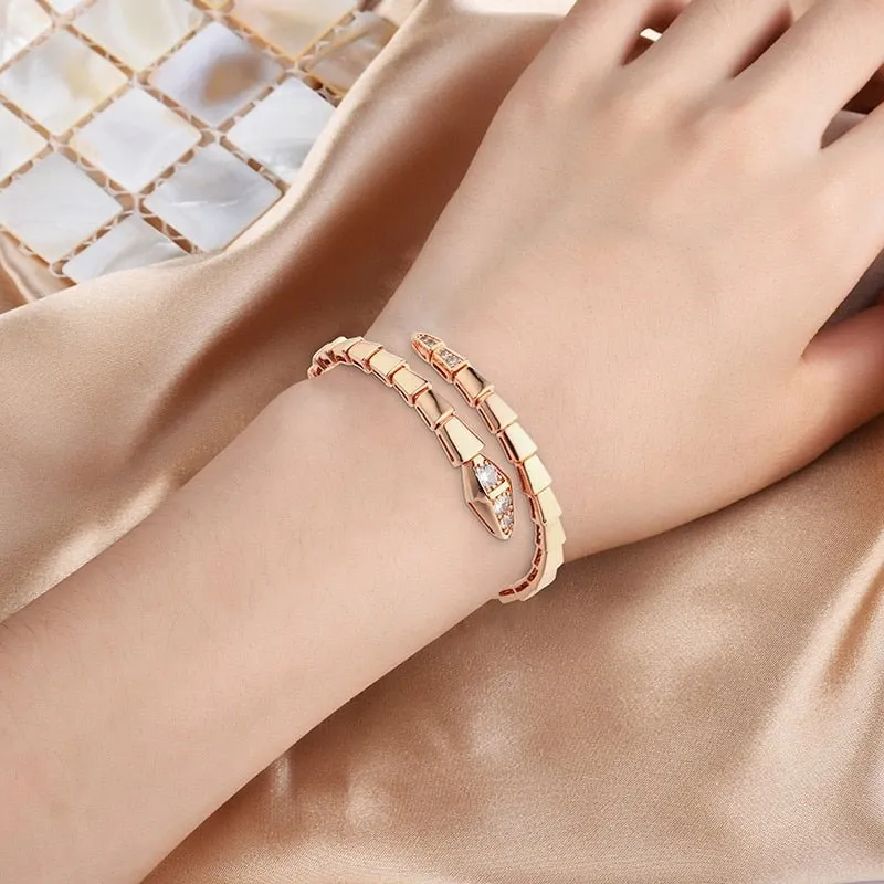 Luxury Bracelet Spring Snake Bone Women Jewelry