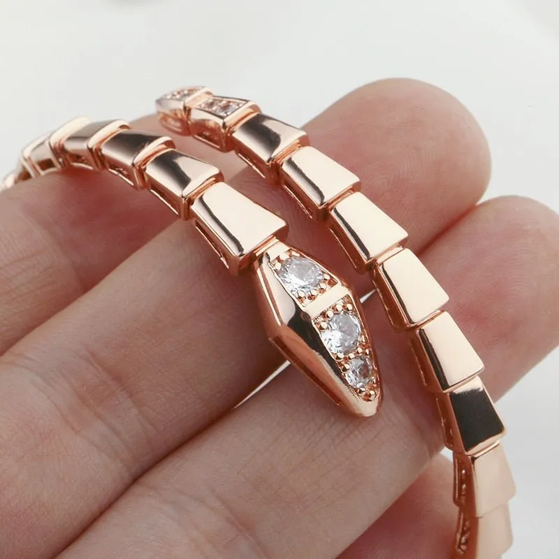 Luxury Bracelet Spring Snake Bone Women Jewelry