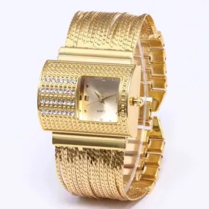 Luxury Gold Women's Bracelet Wrist Watche Strap Waterproof