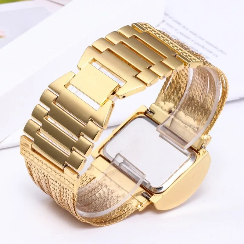 Luxury Gold Women's Bracelet Wrist Watche Strap Waterproof