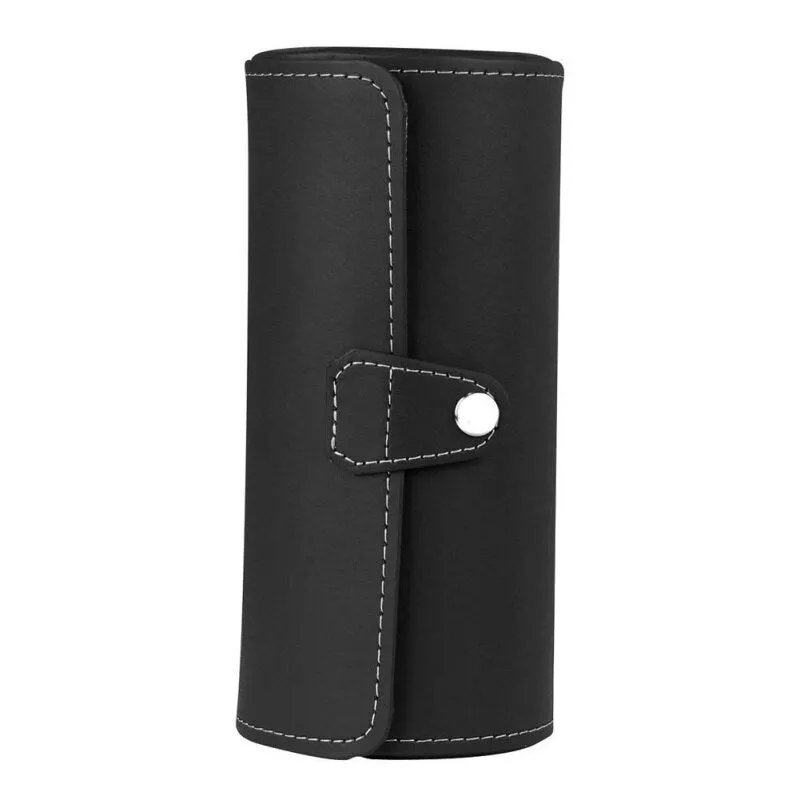 Luxury Watch Display Gift Box Case Roll 3 Slot Wristwatch PU Leather