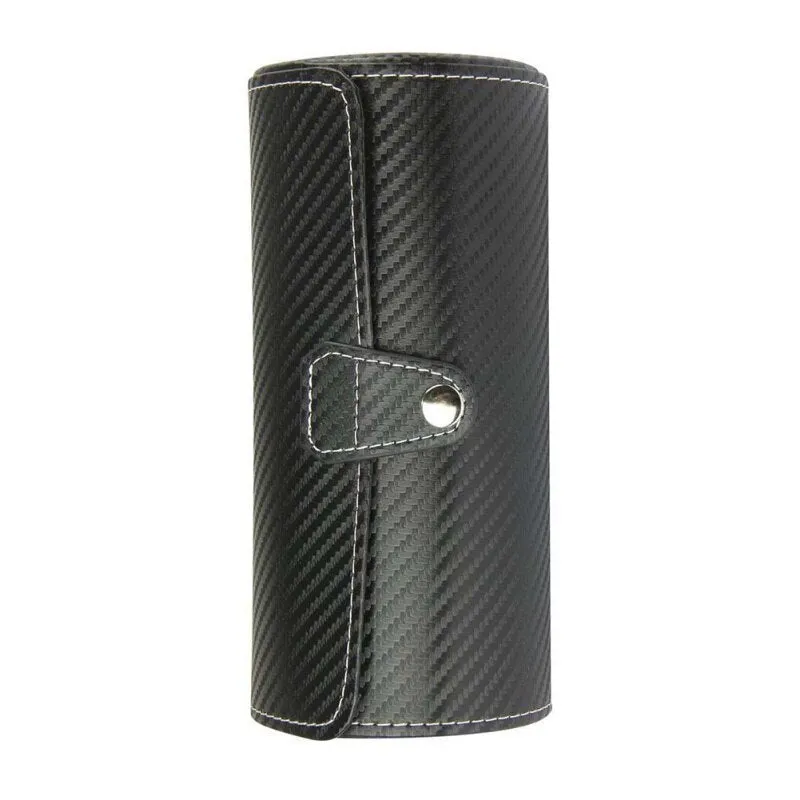 Luxury Watch Display Gift Box Case Roll 3 Slot Wristwatch PU Leather
