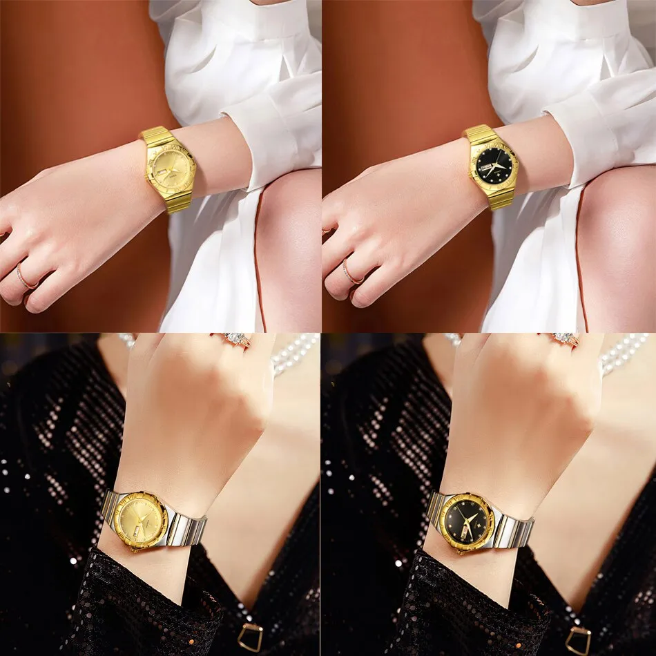 Luxury White Diamond Watch Women Wedding Jewelry