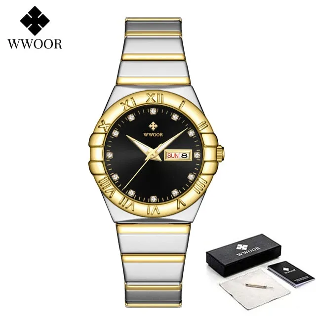 Luxury White Diamond Watch Women Wedding Jewelry