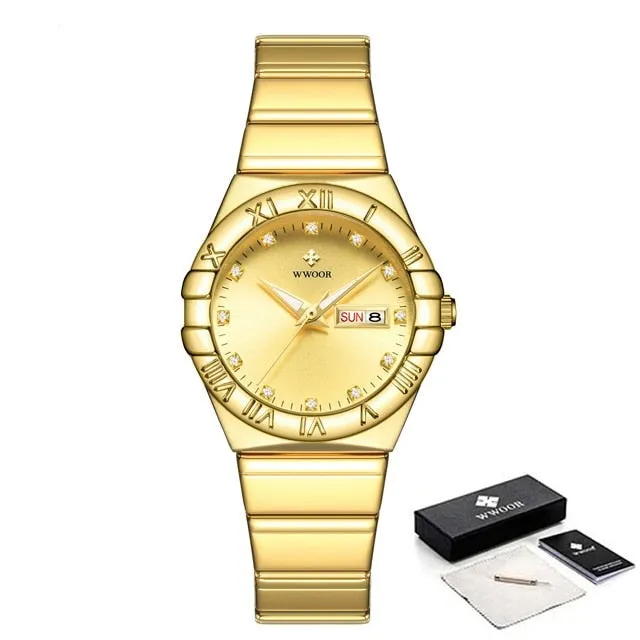 Luxury White Diamond Watch Women Wedding Jewelry