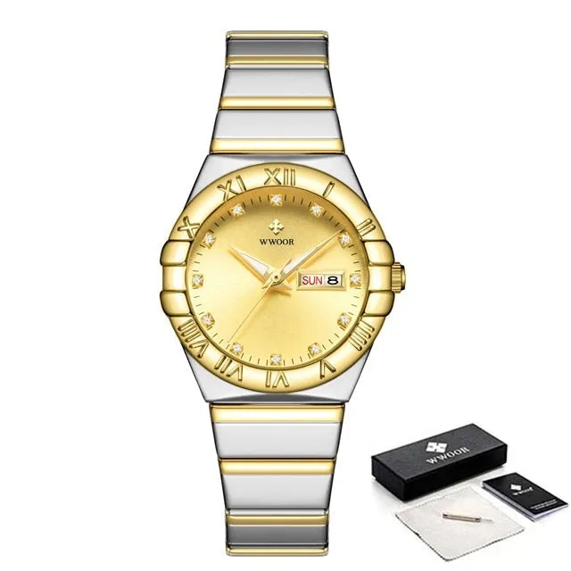 Luxury White Diamond Watch Women Wedding Jewelry