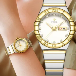 Luxury White Diamond Watch Women Wedding Jewelry