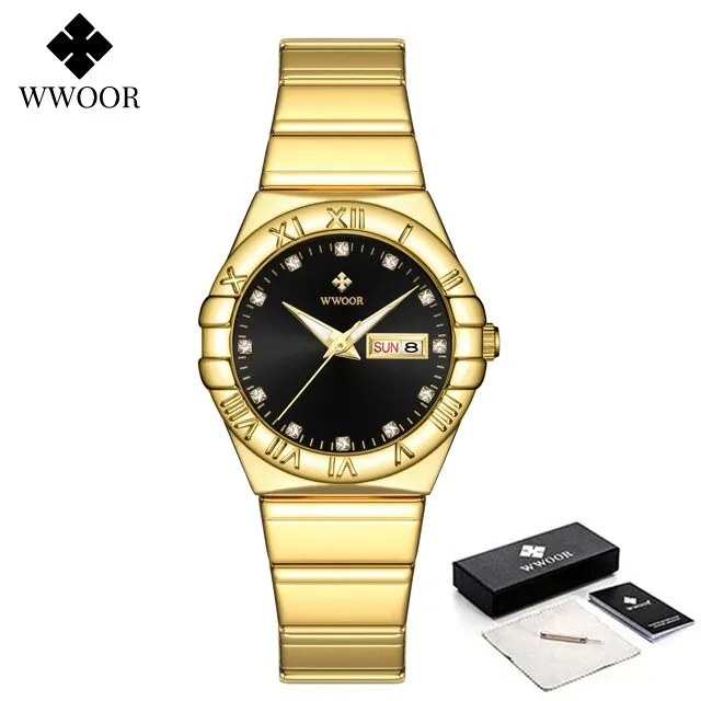 Luxury White Diamond Watch Women Wedding Jewelry
