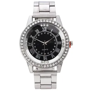 Luxury Women Watches Gold  Rhinestone Quartz