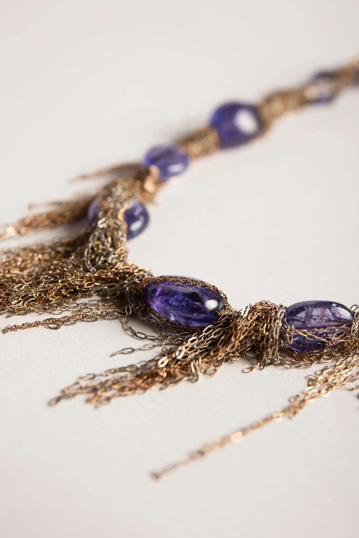 MARTIN BERNSTEIN | GOLD TANZANITE NECKLACE