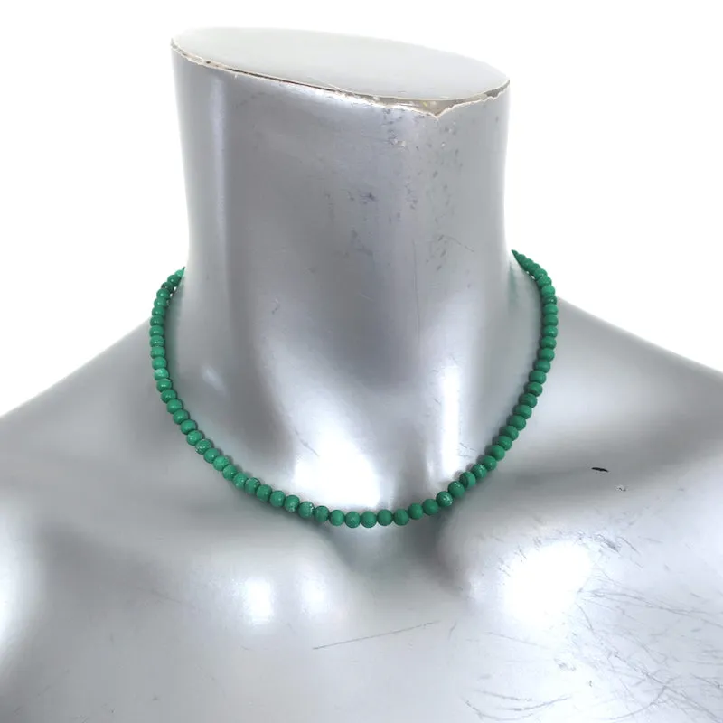 Mateo Malachite Beaded Choker Necklace 14k Gold NEW