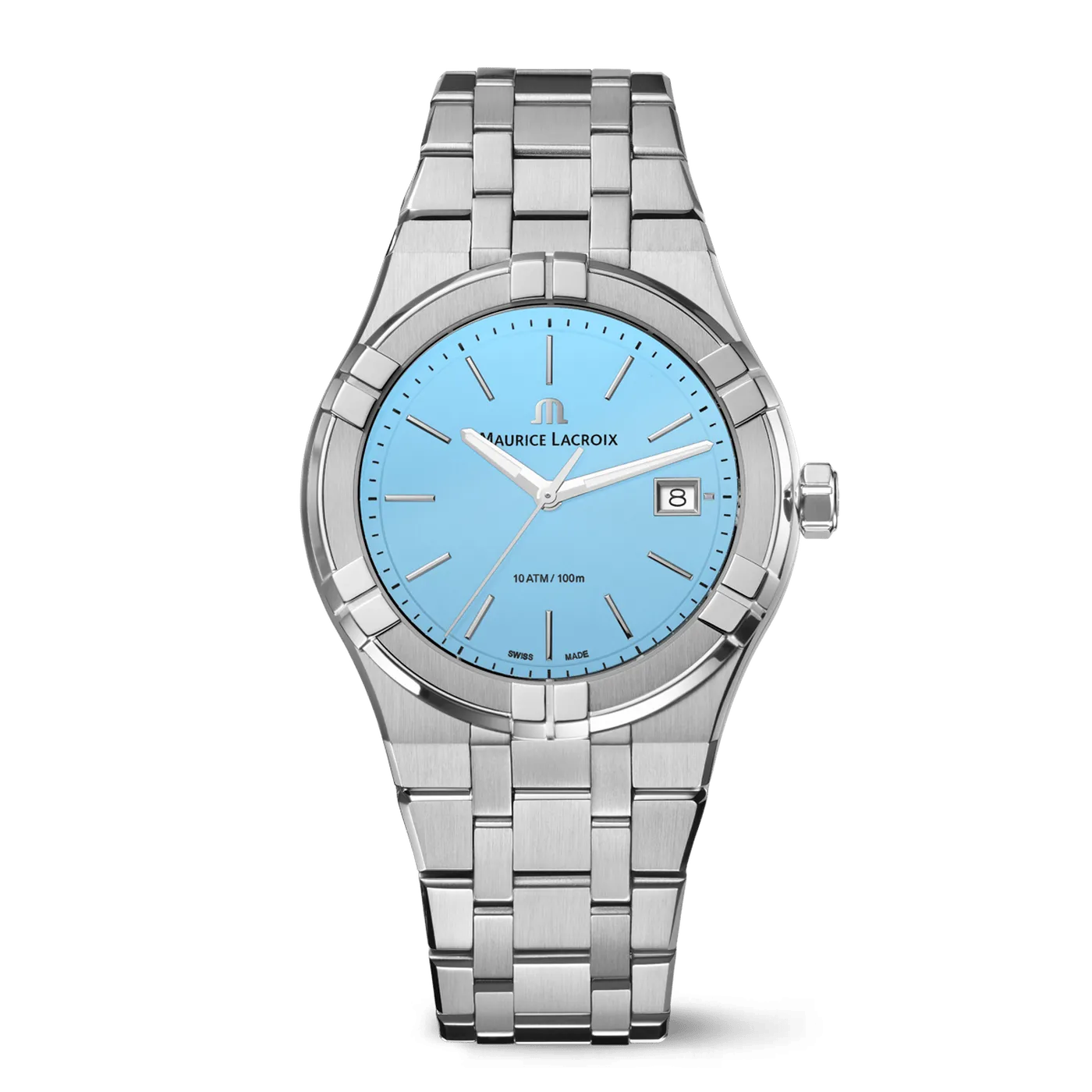 Maurice Lacroix AIKON Quartz 40mm Light Blue Men's Watch AI1108-SS002-431-1