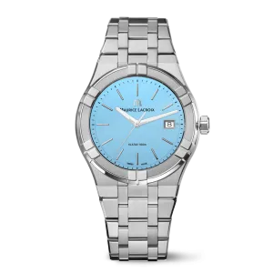 Maurice Lacroix AIKON Quartz 40mm Light Blue Men's Watch AI1108-SS002-431-1